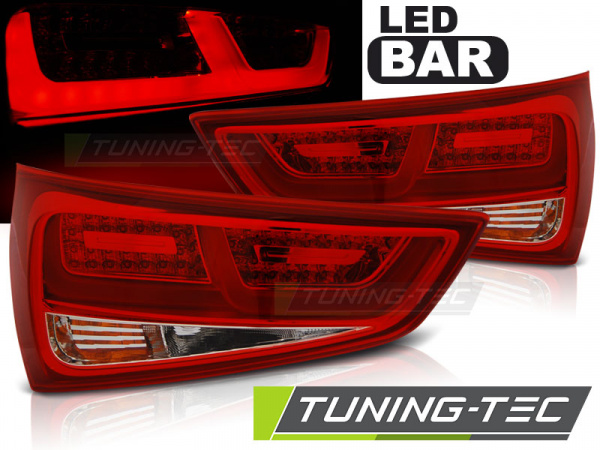 LED Lightbar Design Rückleuchten für Audi A1 (8J) 10-14 rot/klar